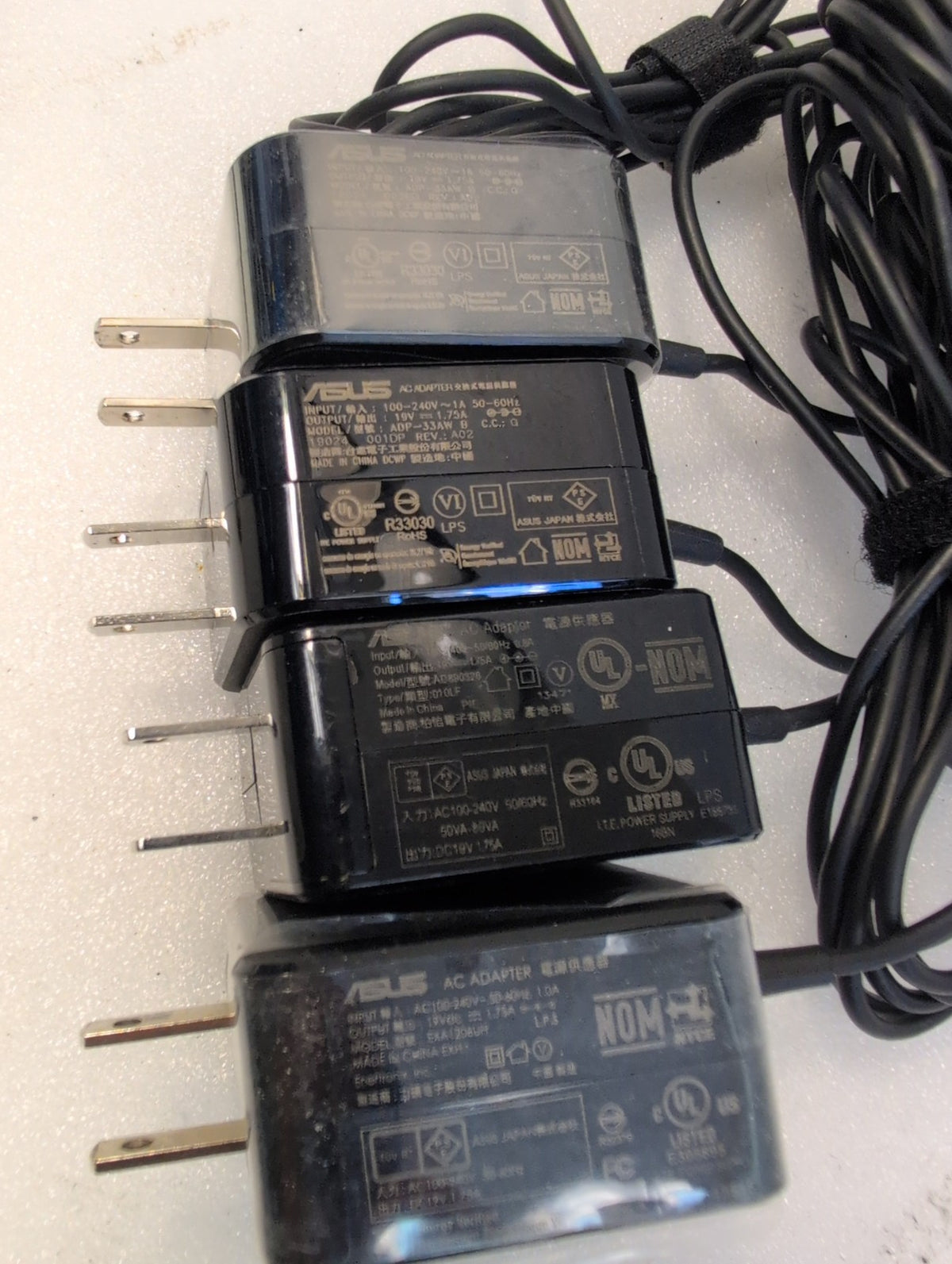 🎸 LOT OF 4 ASUS 19V 1.75A Laptop AC Adapter Charger ADP-33AW/AD890326
