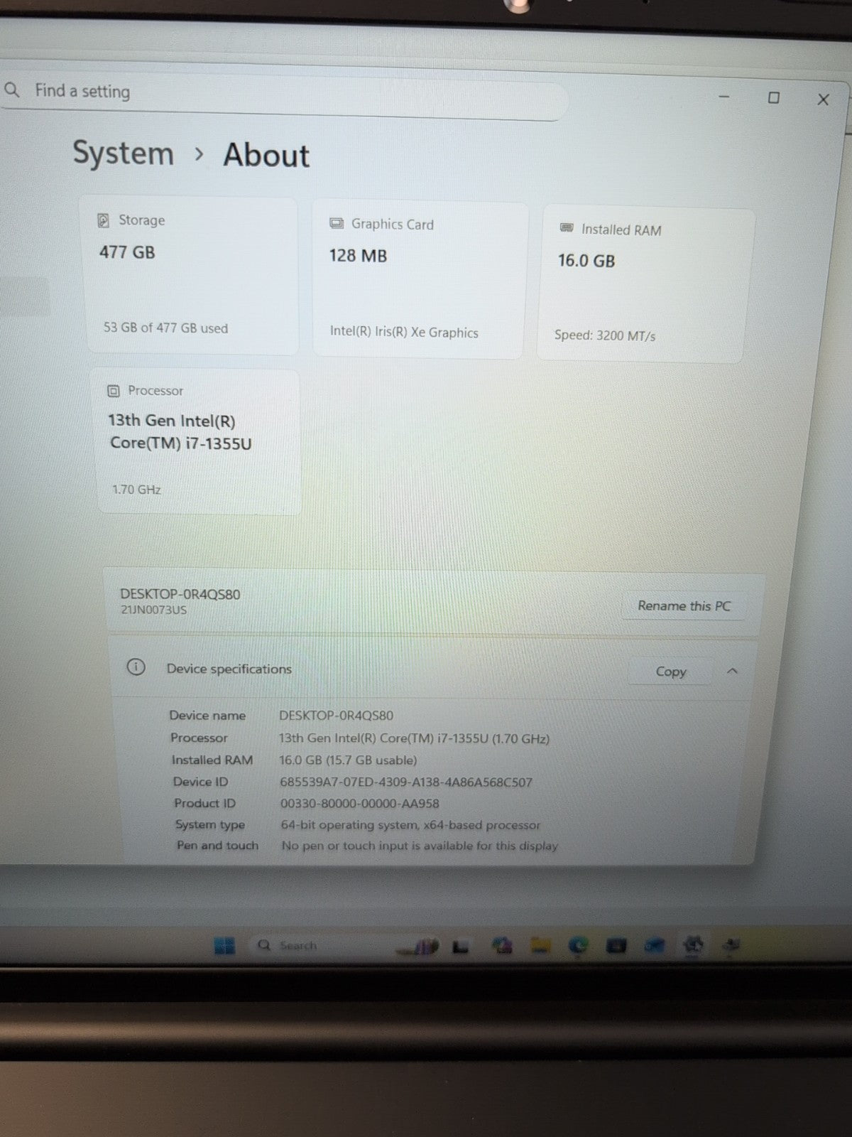 🔥(GRADE A) 16" Lenovo ThinkPad E16 Gen1  Laptop i7-1355U/16GB/512GB SSD/Win11 -