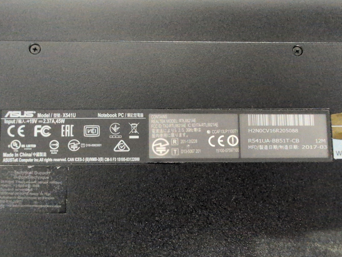 🎸 ASUS X541UA X541U 15.6" Laptop Intel Core i5-7200U 8GB RAM 1TB HDD Win10