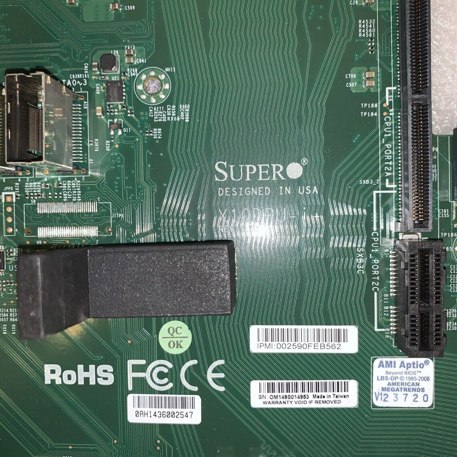 SUPERMICRO X10DRU-I+ MOTHERBOARD BOARD DUAL SOCKET 2011-V3/V4    (2x E5-2609 V3)
