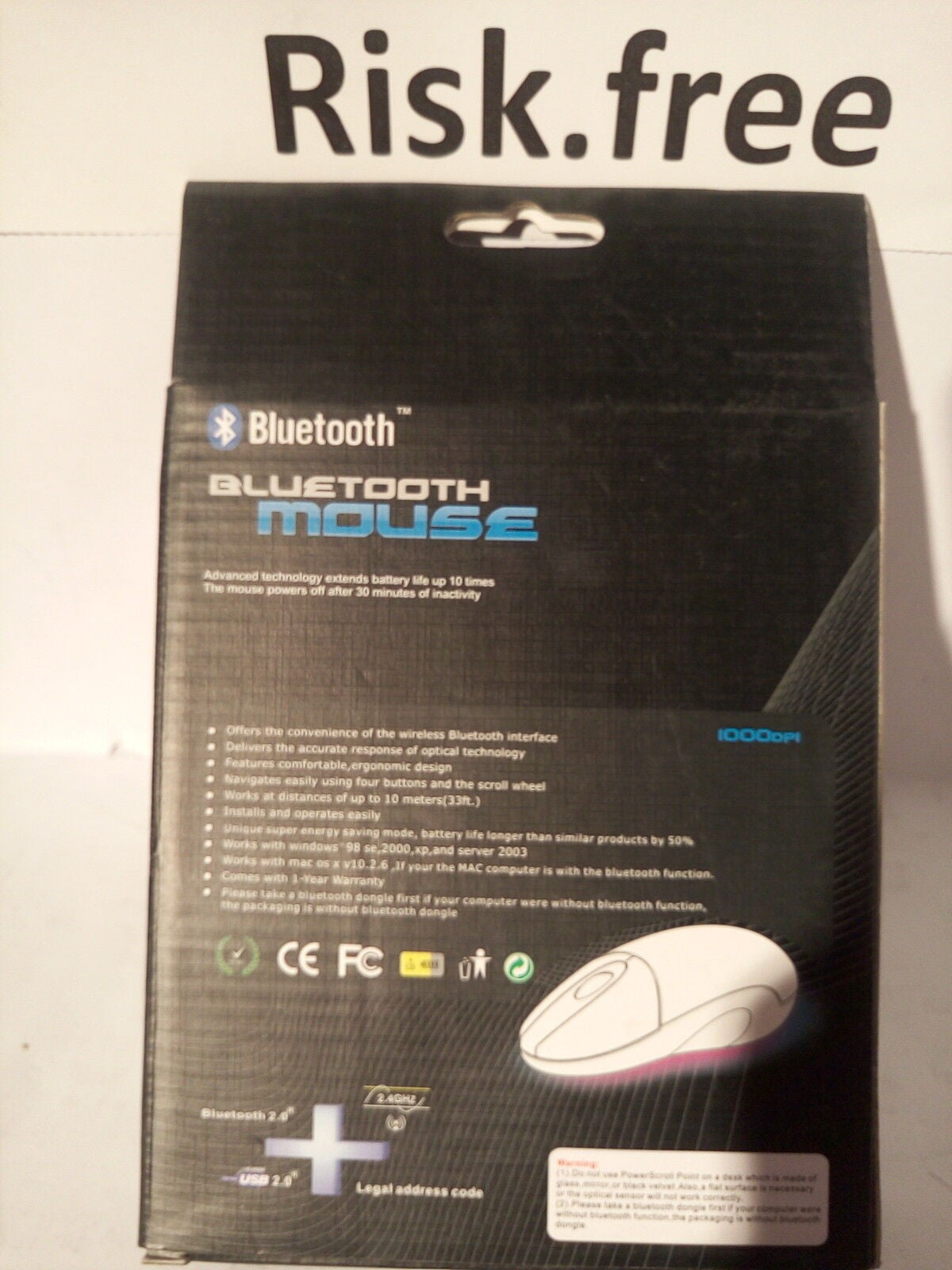 - NEW Bluetooth Wireless Notebook Laptop Optical 1000DPI Mouse