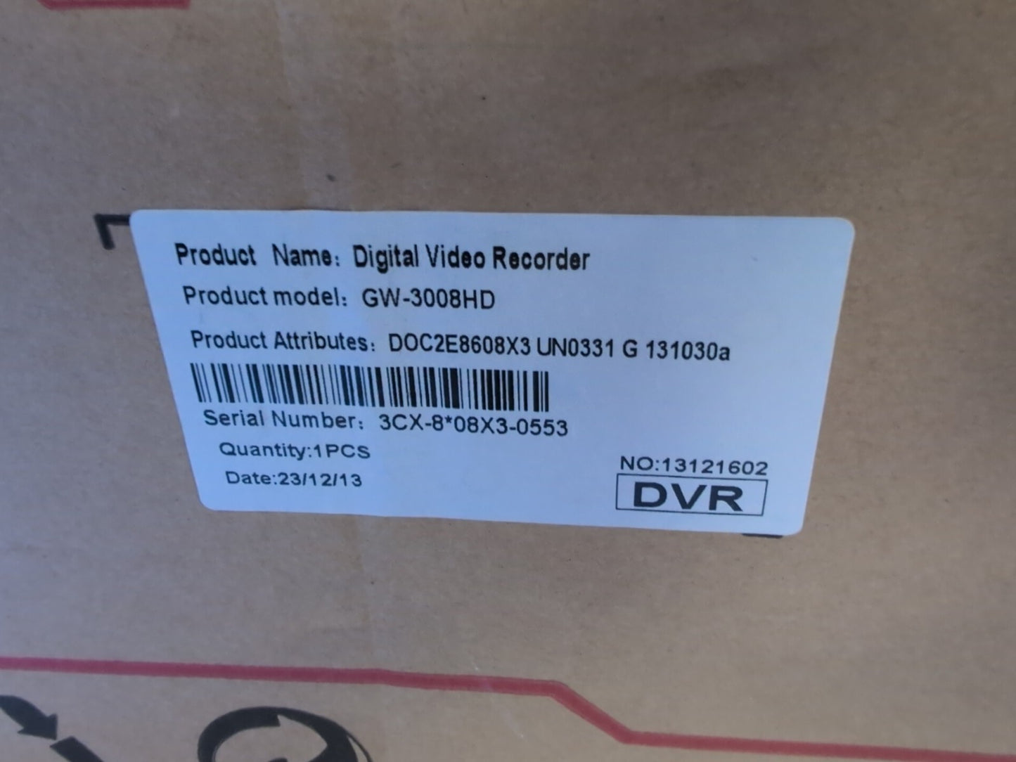 NEW GW Security GW-3008HD 8CH Digital Video Recorder DVR Security SYSTEM -