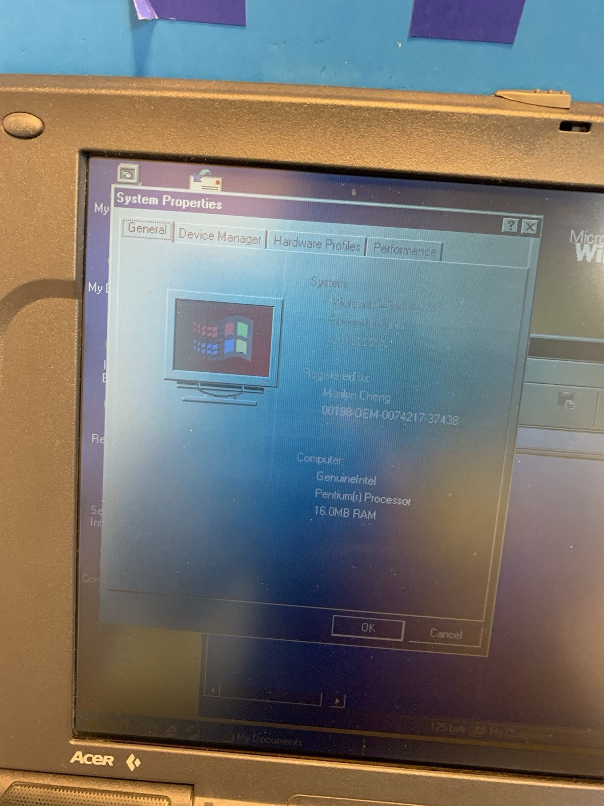 🔥 Vintage Acer 370c Pentium 16MB ram 1GB HD windows 98 W/CD-rom/Floppy drive/CD