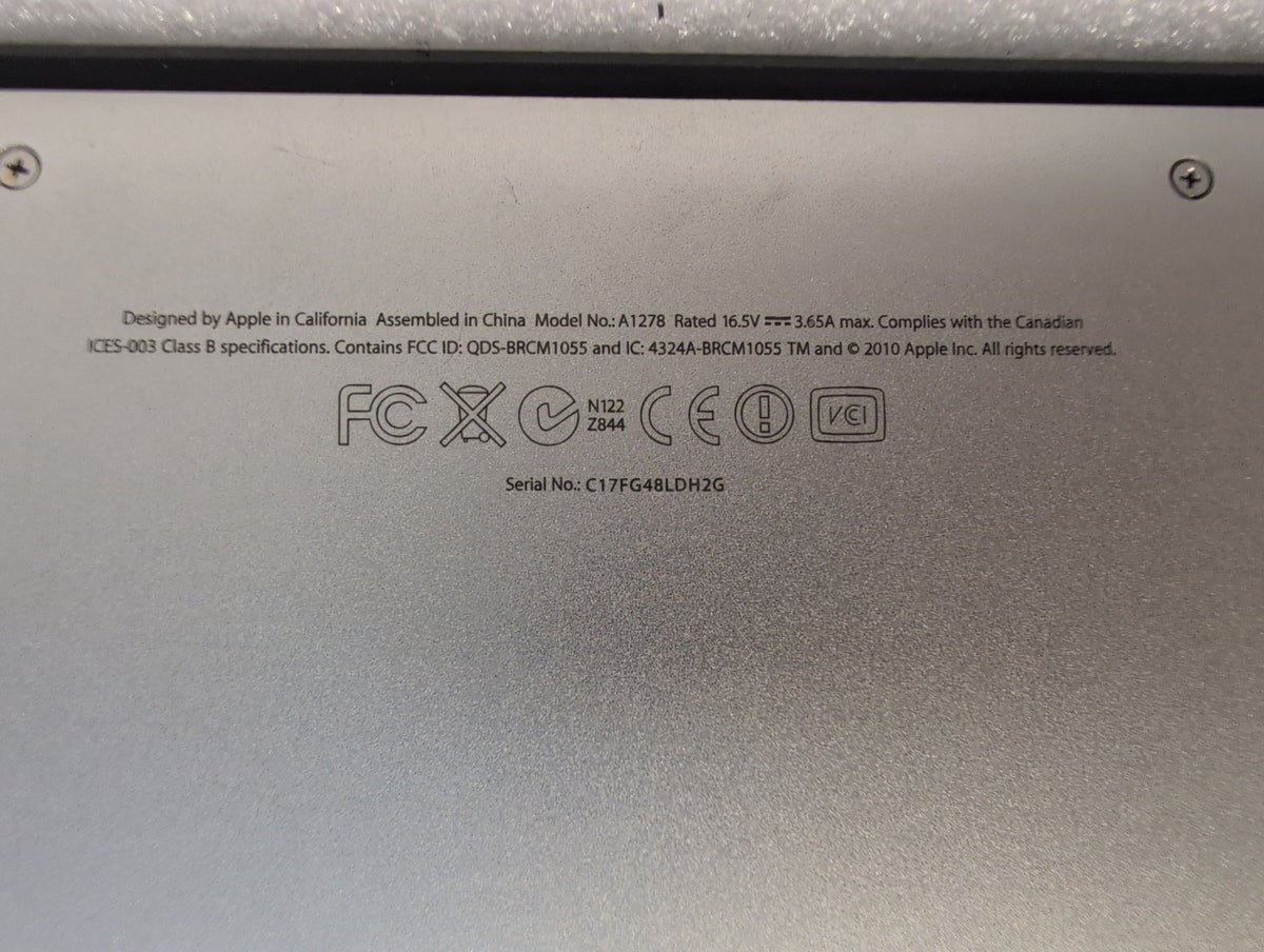 🎸 Apple MacBook Pro 13-inch A1278 2011 i5 2.3GHz 4GB RAM 320GB HDD (NO BATTERY)