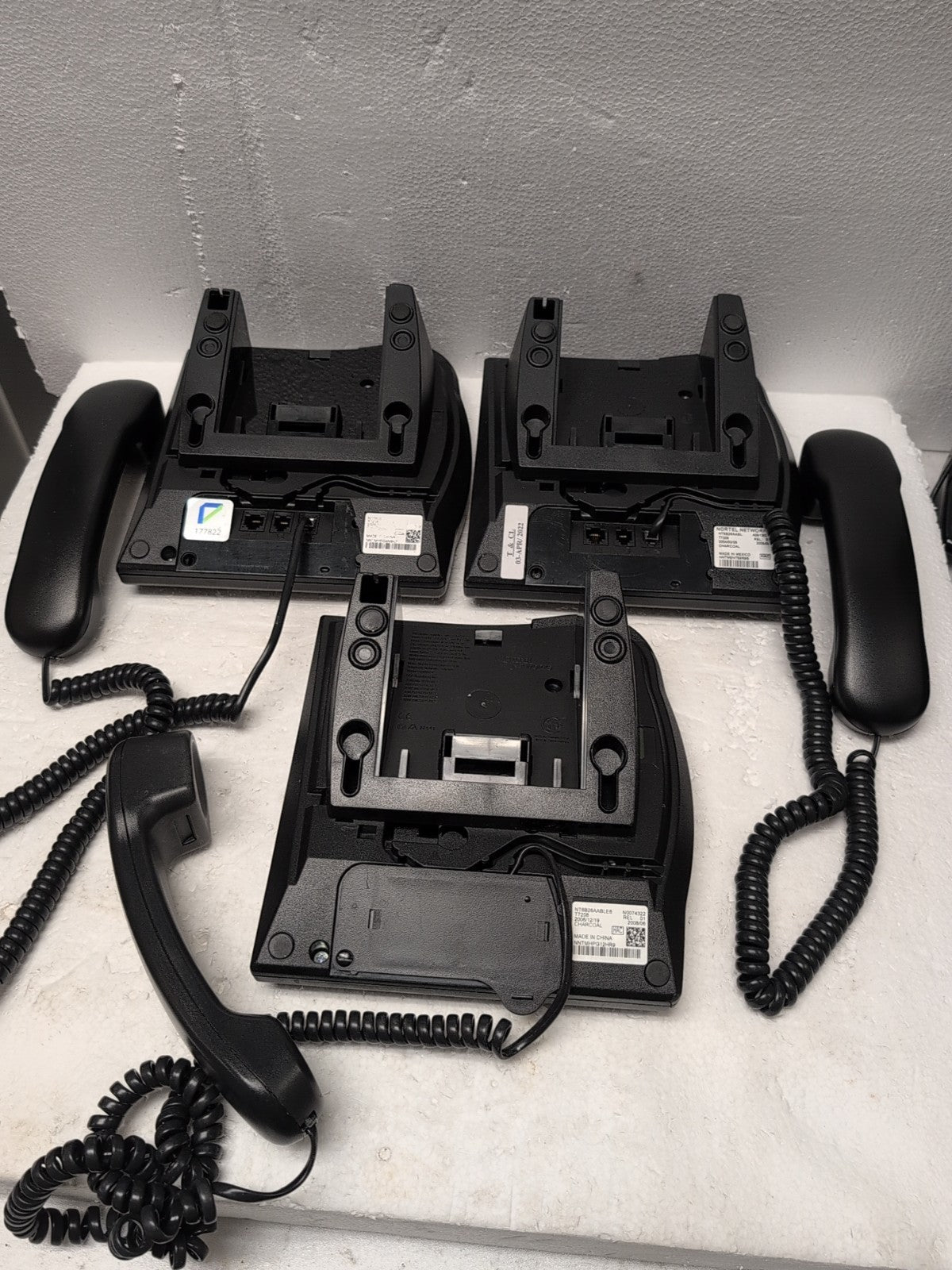 3x Nortel Networks T7208 Charcoal Digital Display Phones -