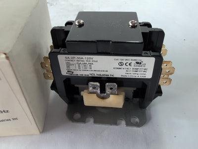 🔥 NEW NDL SA-2P-30A-120V DEFINITE PUPPOSE 2 POLE 30 FLA 120VAC Contactor -