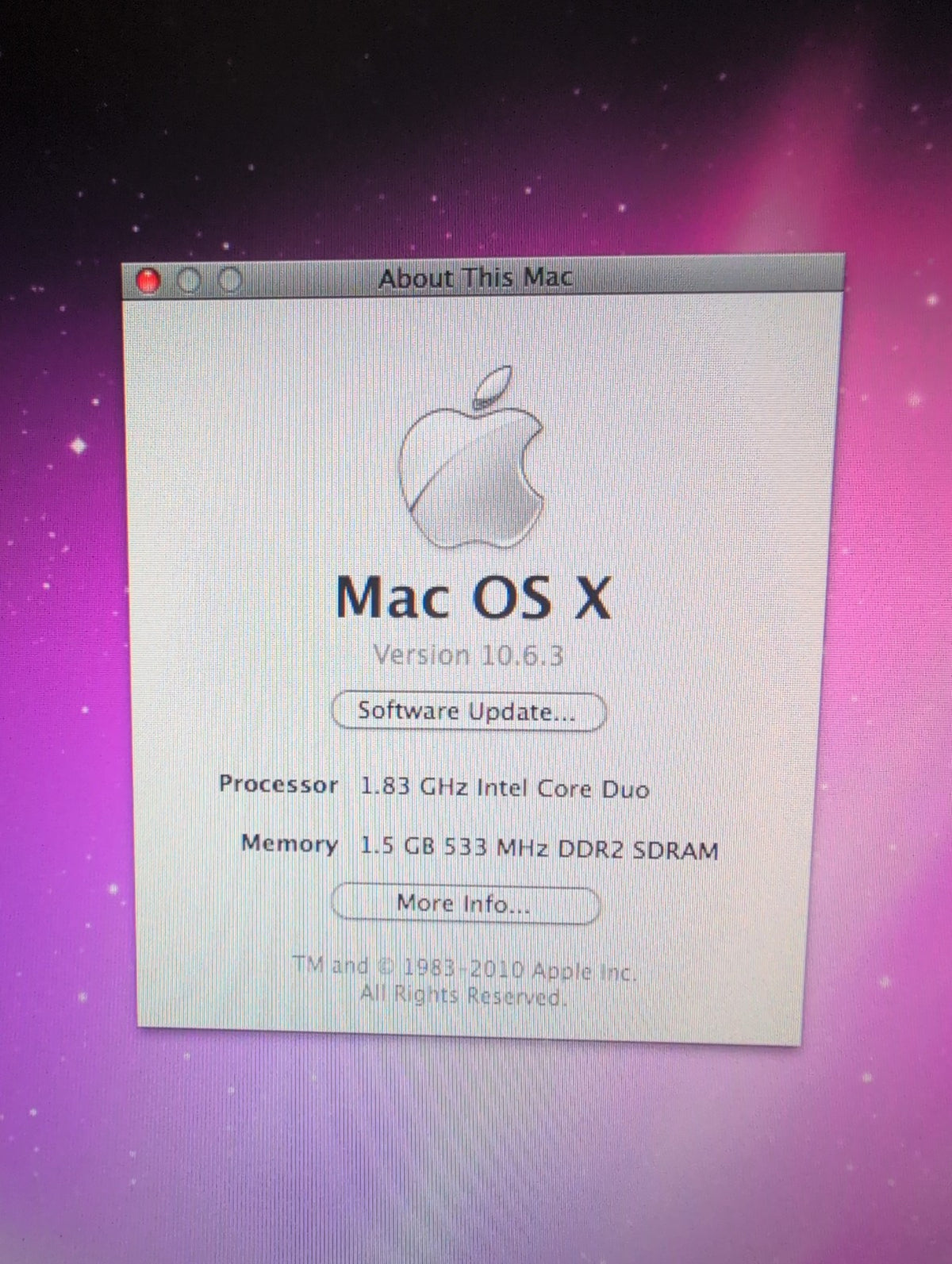 🎸 Apple iMac 17-inch A1173 Core Duo 1.83GHz 1.5GB RAM 160GB HDD OS 10.6