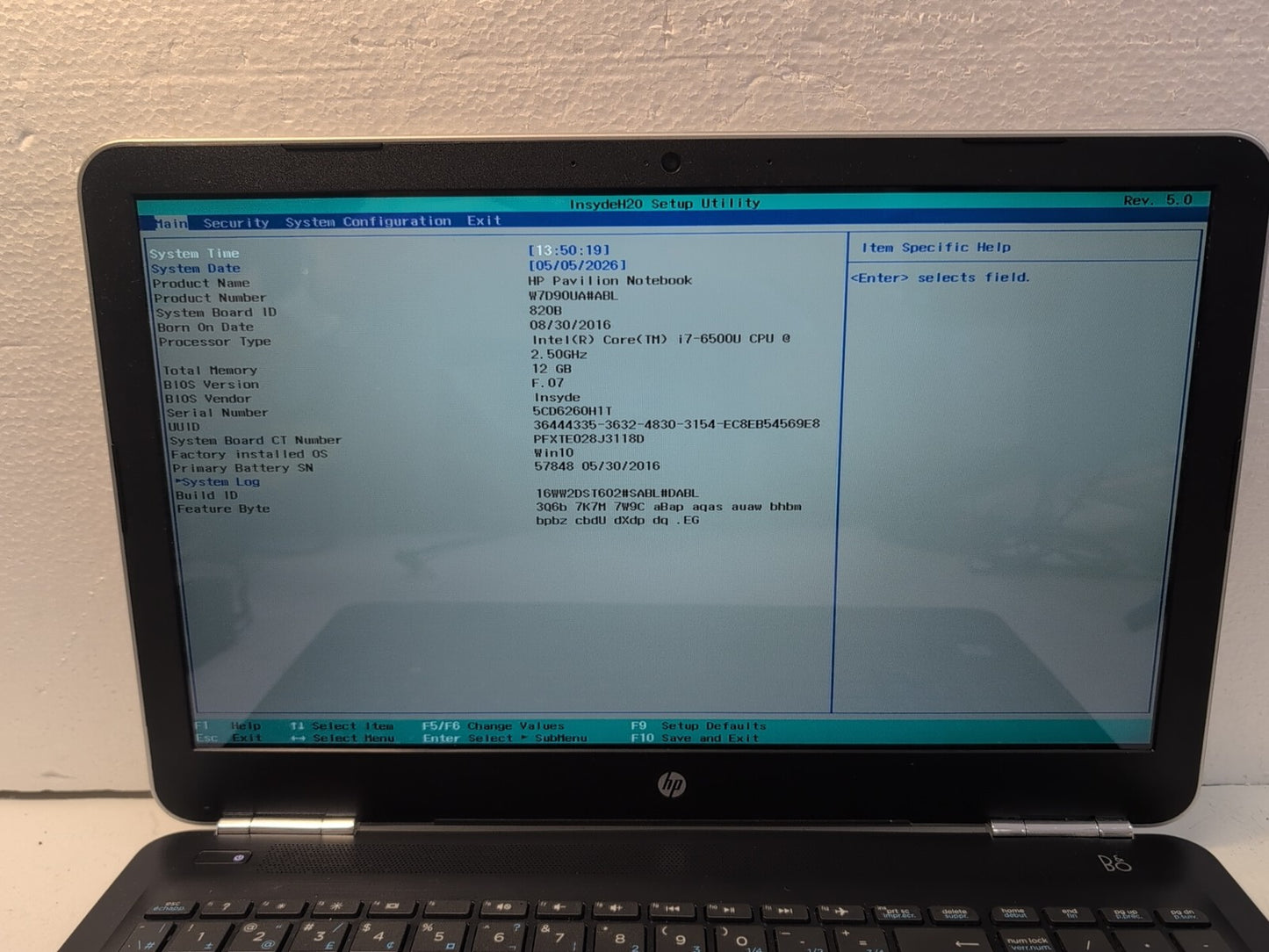 🔥(AS IS, READ) HP Pavilion 15-au043ca i7 Laptop 15.6"/ i7-6500U/NO RAM/NO SSD -