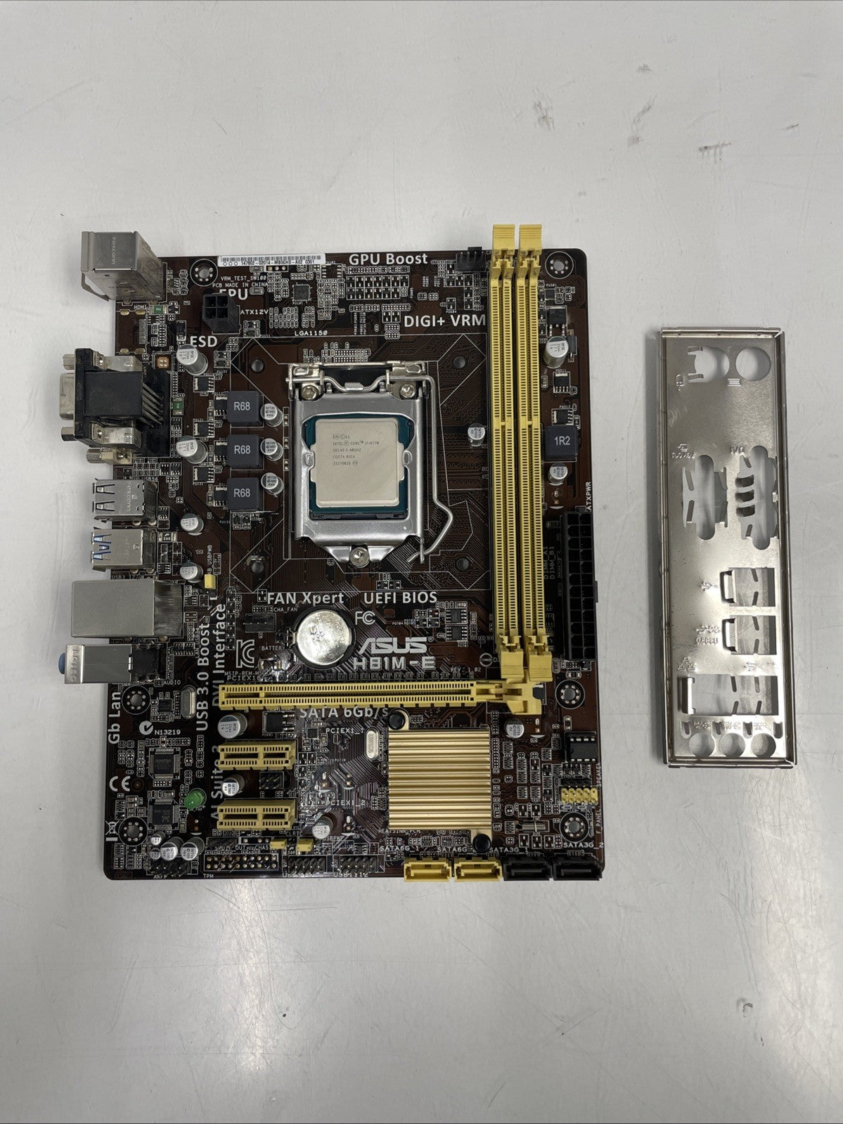 ASUS H81M-E Motherboard Intel i7-4770 DDR3  With I/O baffle