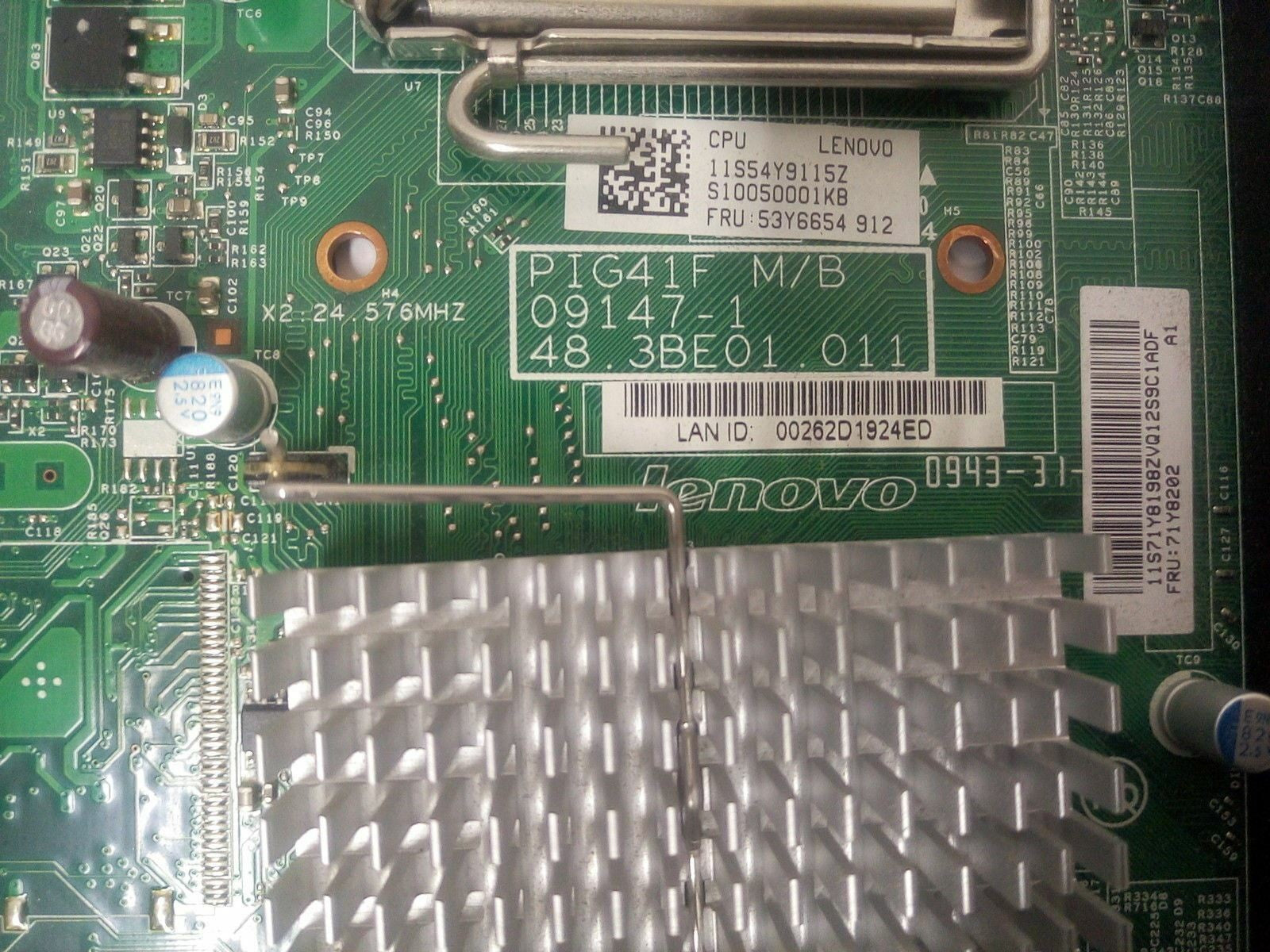 -LENOVO AIO 1165-A3U MAINBOARD PIG41F 09147-1 71Y8202 53Y6654 @@@