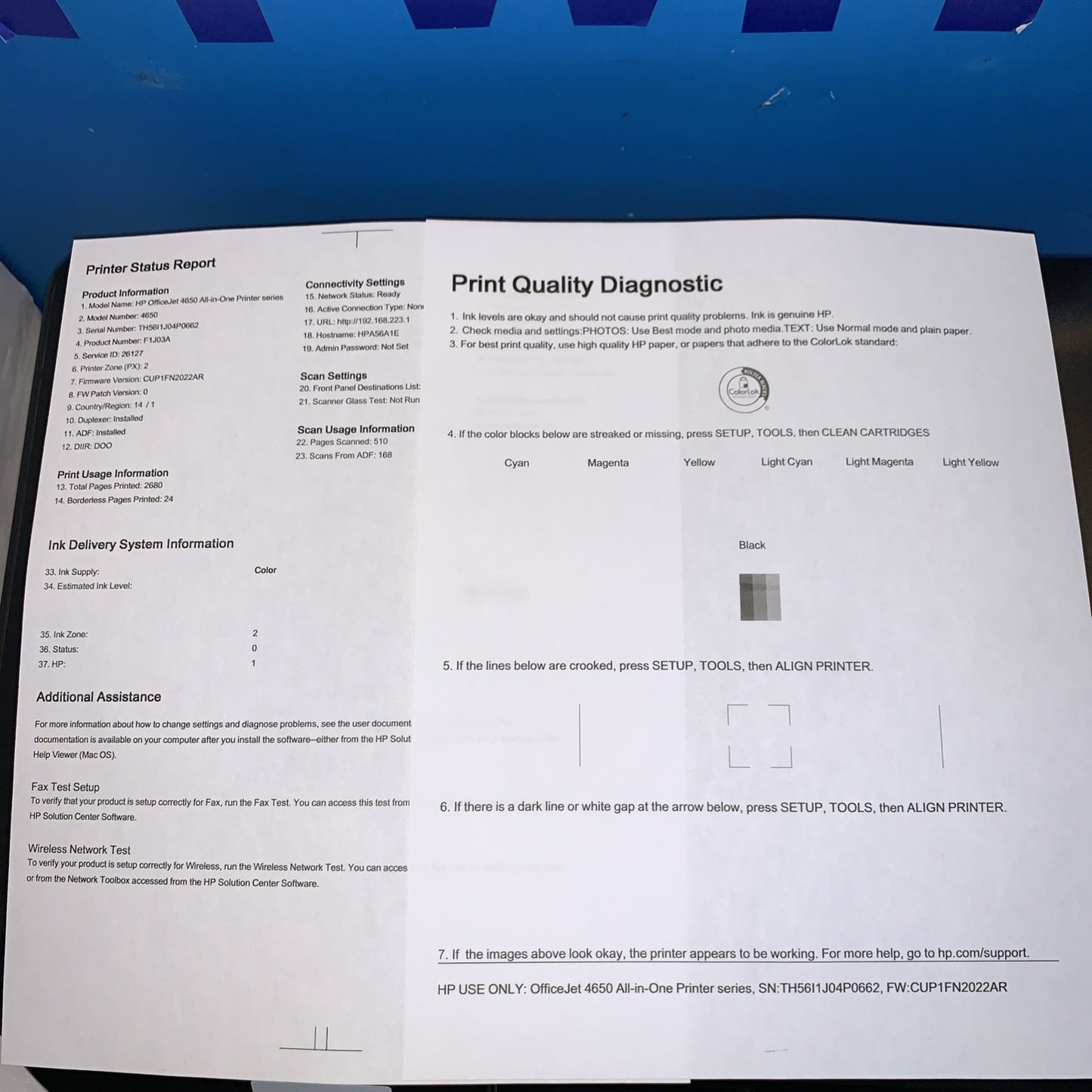 HP OfficeJet 4650 All-in-One Printer Tested 2.68K Pages