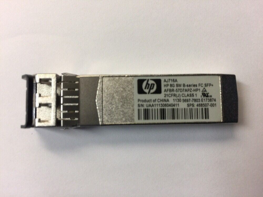 - 12x HP AJ716A 8GB Short Wave B-series FC SFP+ Transceiver 468507-001