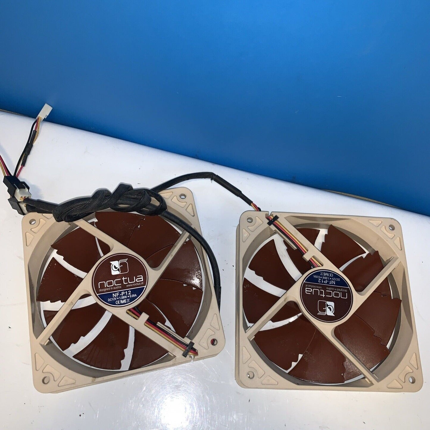 Lot Of 2 Noctua NF-P12 120MM 3-Pin cooling fans