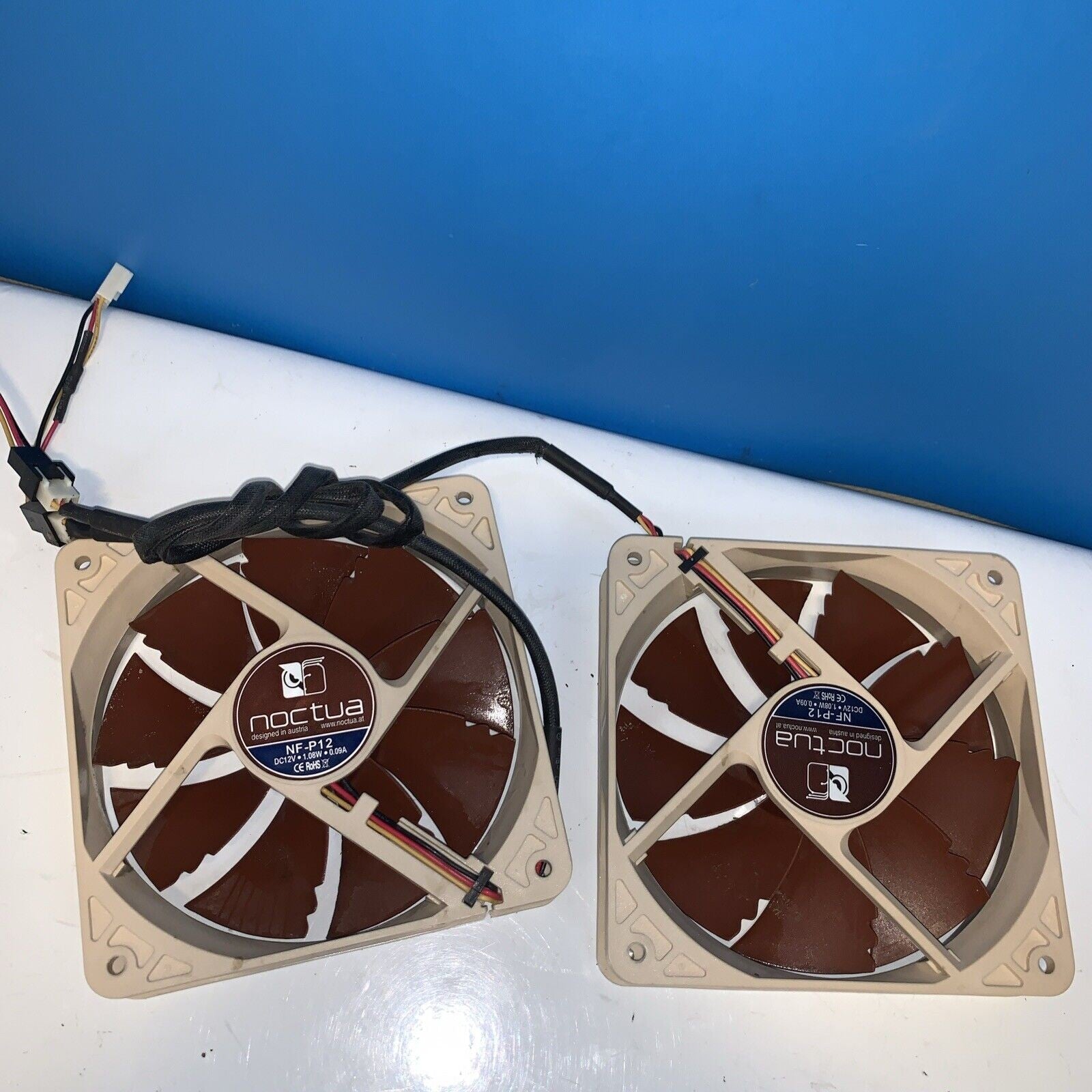 Lot Of 2 Noctua NF-P12 120MM 3-Pin cooling fans