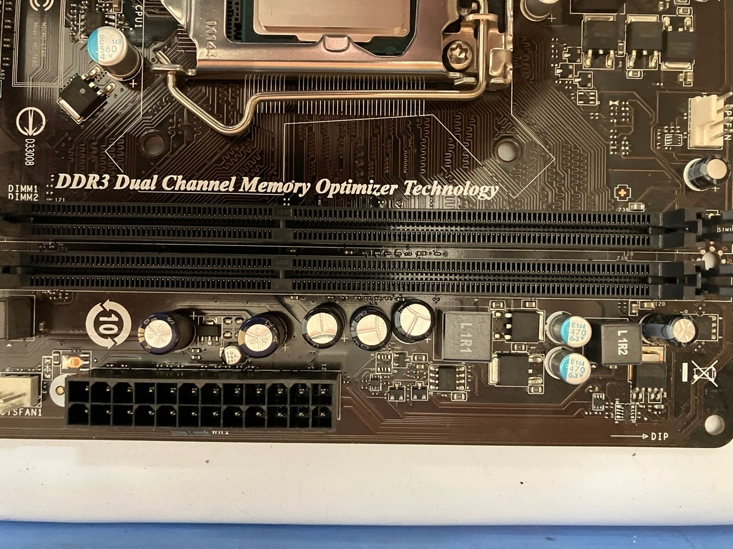 ~ MSI H61M-P21 (B3) Motherboard H61 LGA 1155 DDR3 mATX Pentium G630 SR05S &Plate