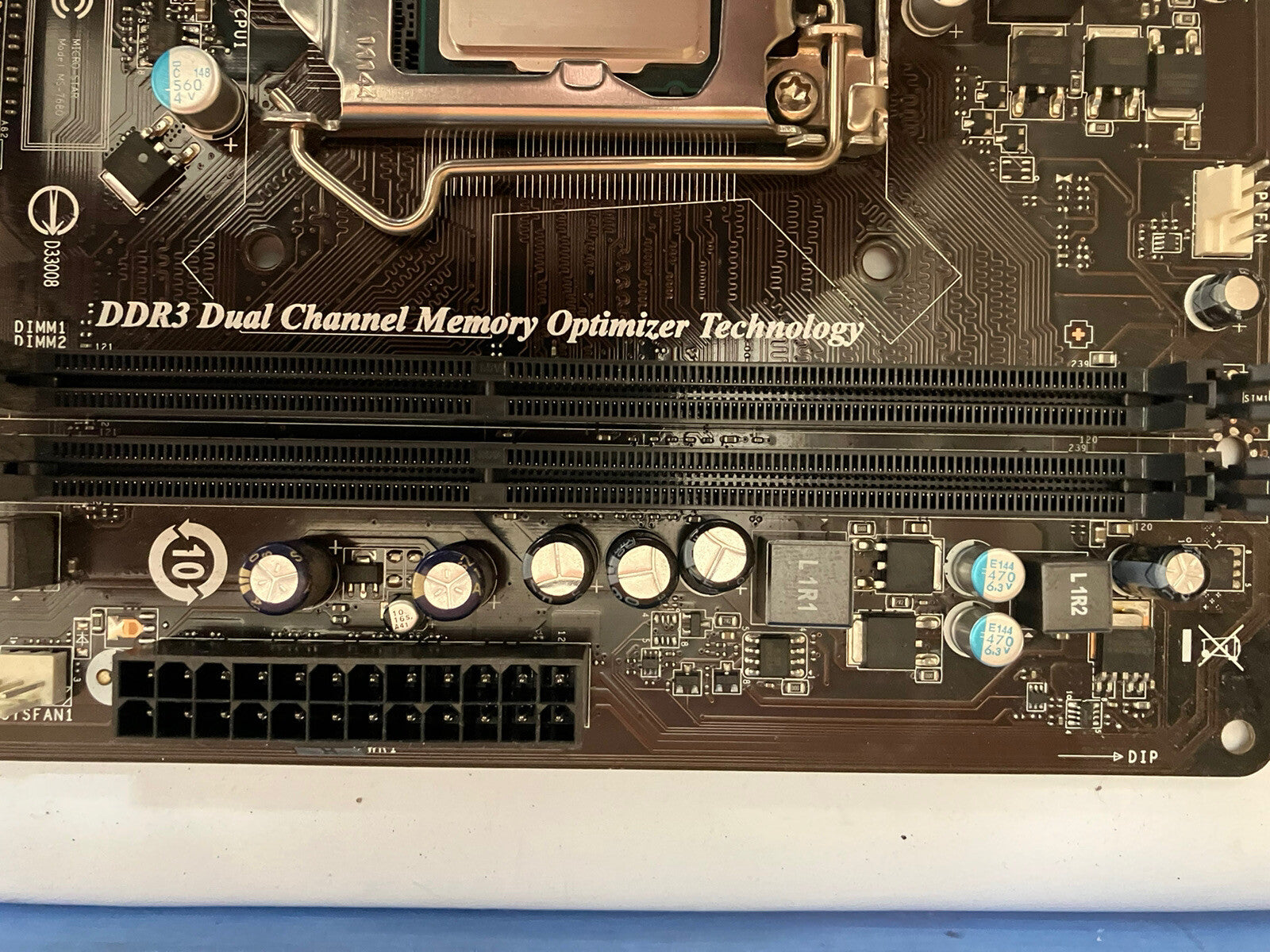 ~ MSI H61M-P21 (B3) Motherboard H61 LGA 1155 DDR3 mATX Pentium G630 SR05S &Plate