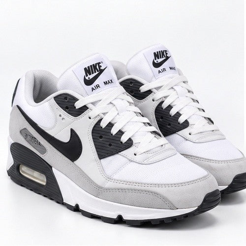 Nike Air Max 90 DM0029-100 White Black Wolf Grey Men's Size 10.5 Athletic Shoes