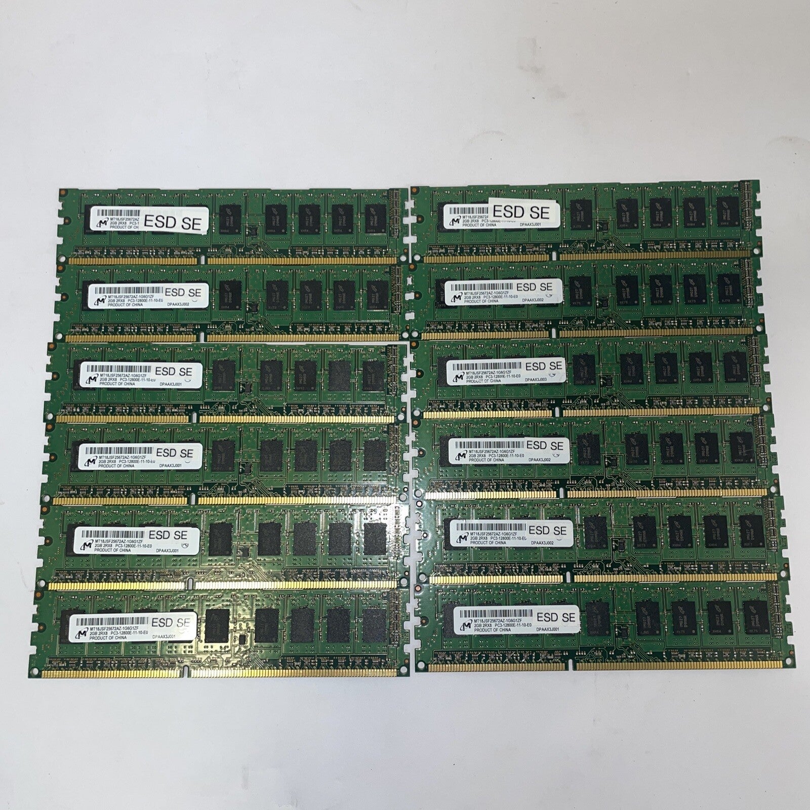 1x MICRON 2GB PC3-10600E DDR3-1333 UNBUF ECC CL9 240P Ram MT18JSF25672AZ-1G4G1ZE