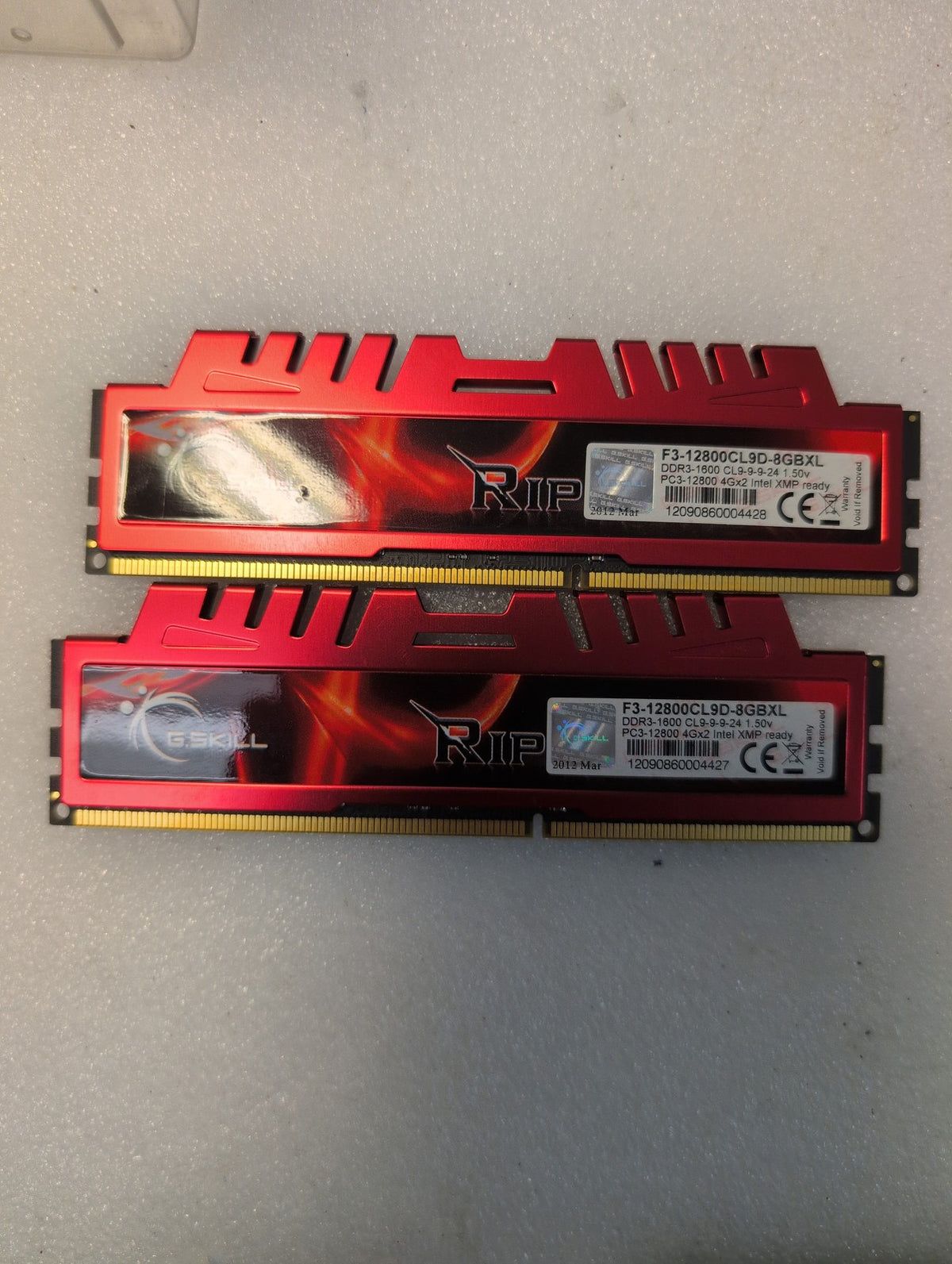 🎸 G.Skill Ripjaws X F3-12800CL9D-8GBXL 8GB (2x4GB) DDR3-1600 Desktop Memory