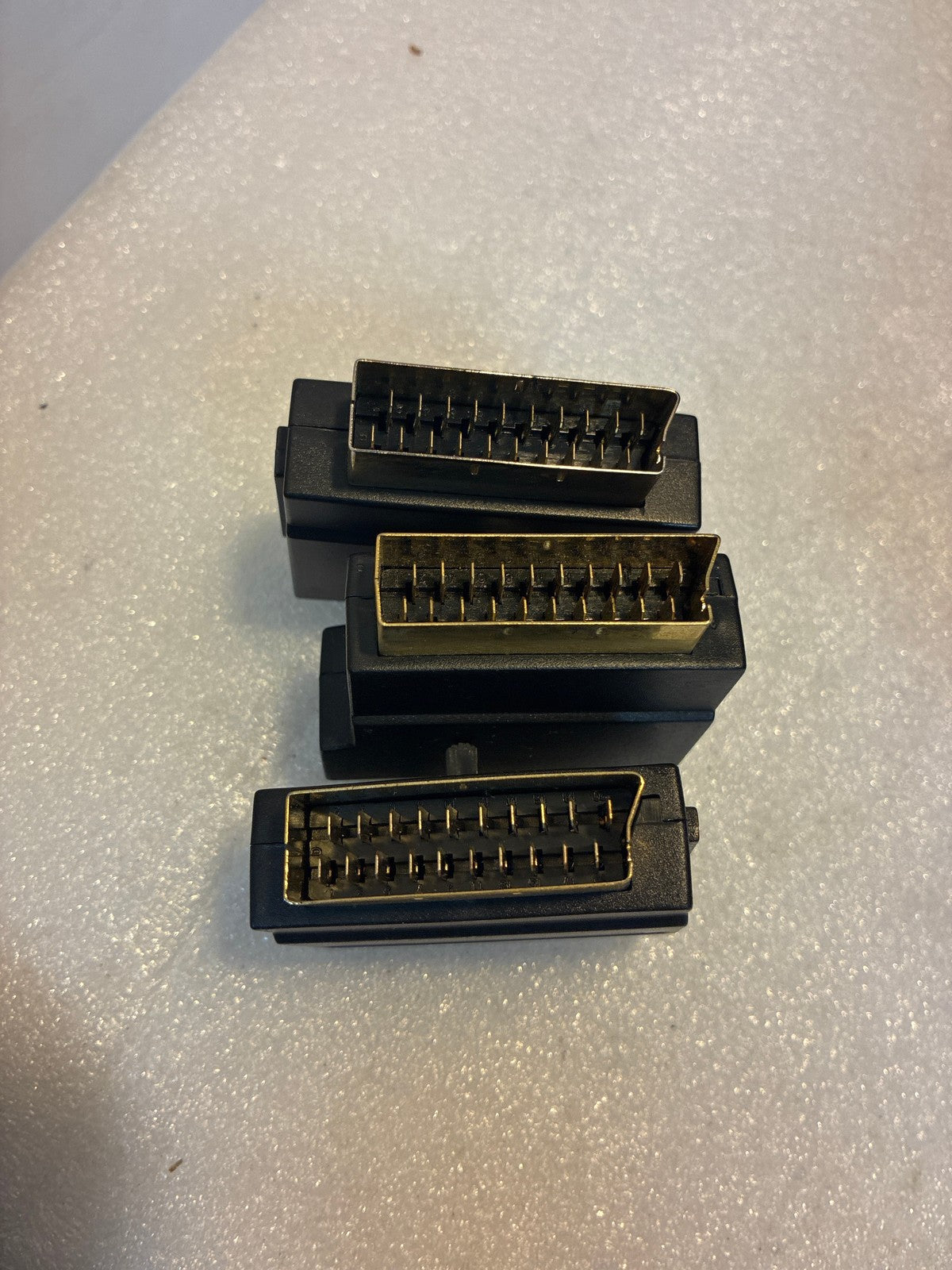 🔥 SCART Male to RCA S-Video Composite AV Adapter, Set of 3, Gold Plated