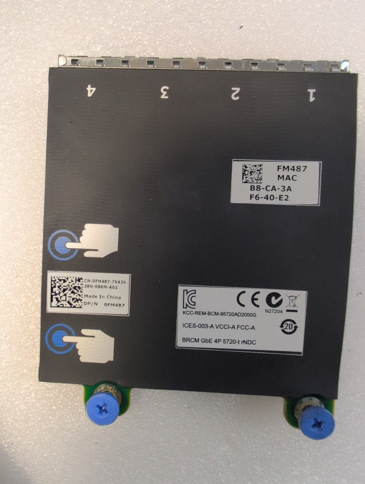 🎸 Dell FM487 Quad-Port BCM5720 1GbE rNDC Network Daughter Card