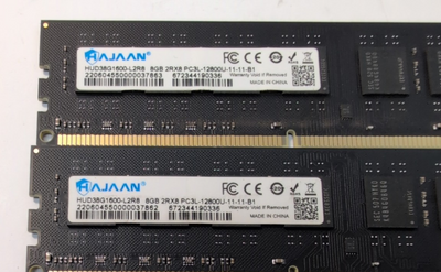HaJAAN 16GB Kit (2X8GB) HUD38G1600-L2R8 2RX8 PC3L-12800U Desktop Memory RAM -