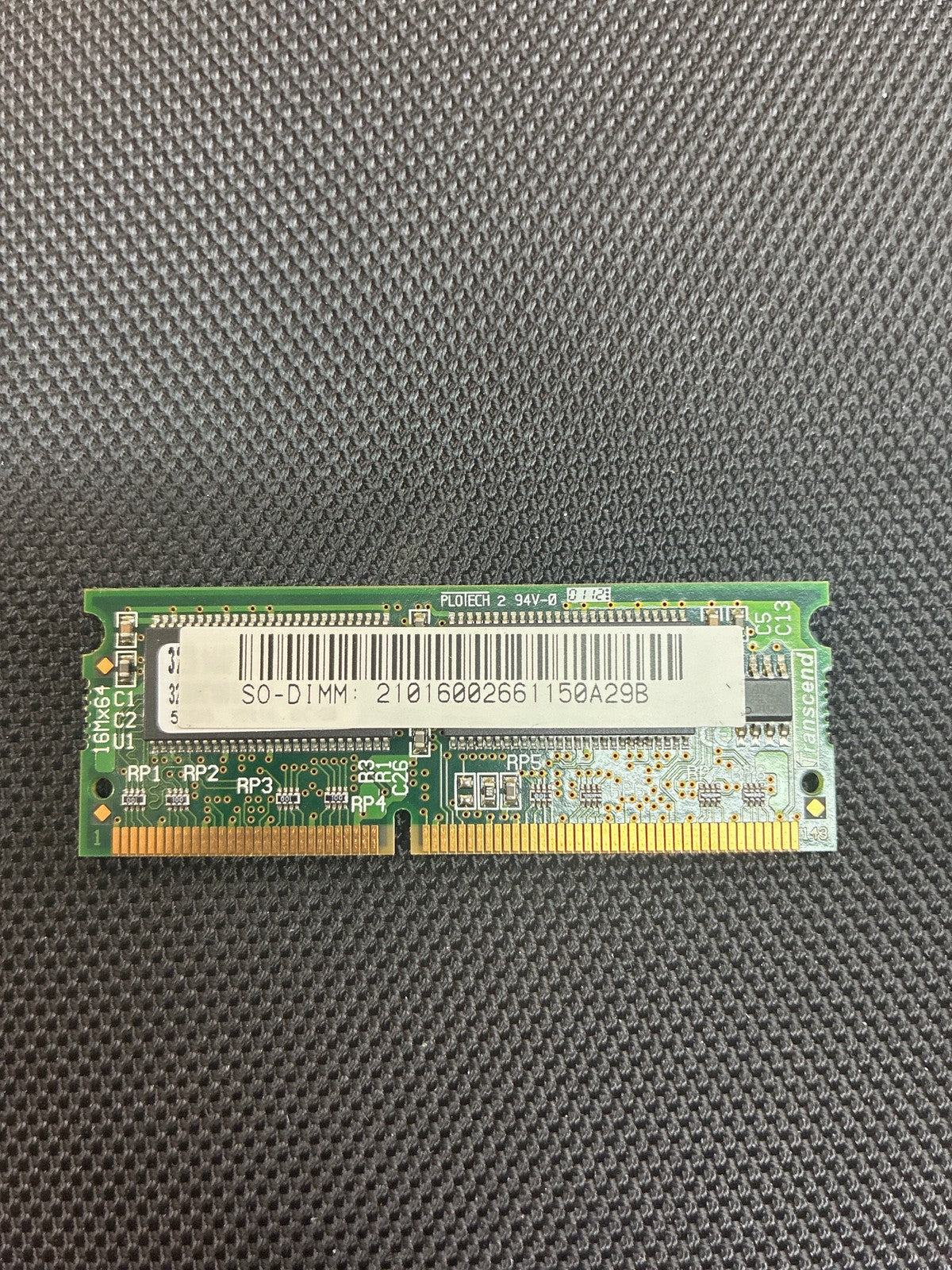 Vintage 🔥128 MB Transcend 144-pin SO-DIMM Laptop Memory 16Mx64 - Samsung Chip