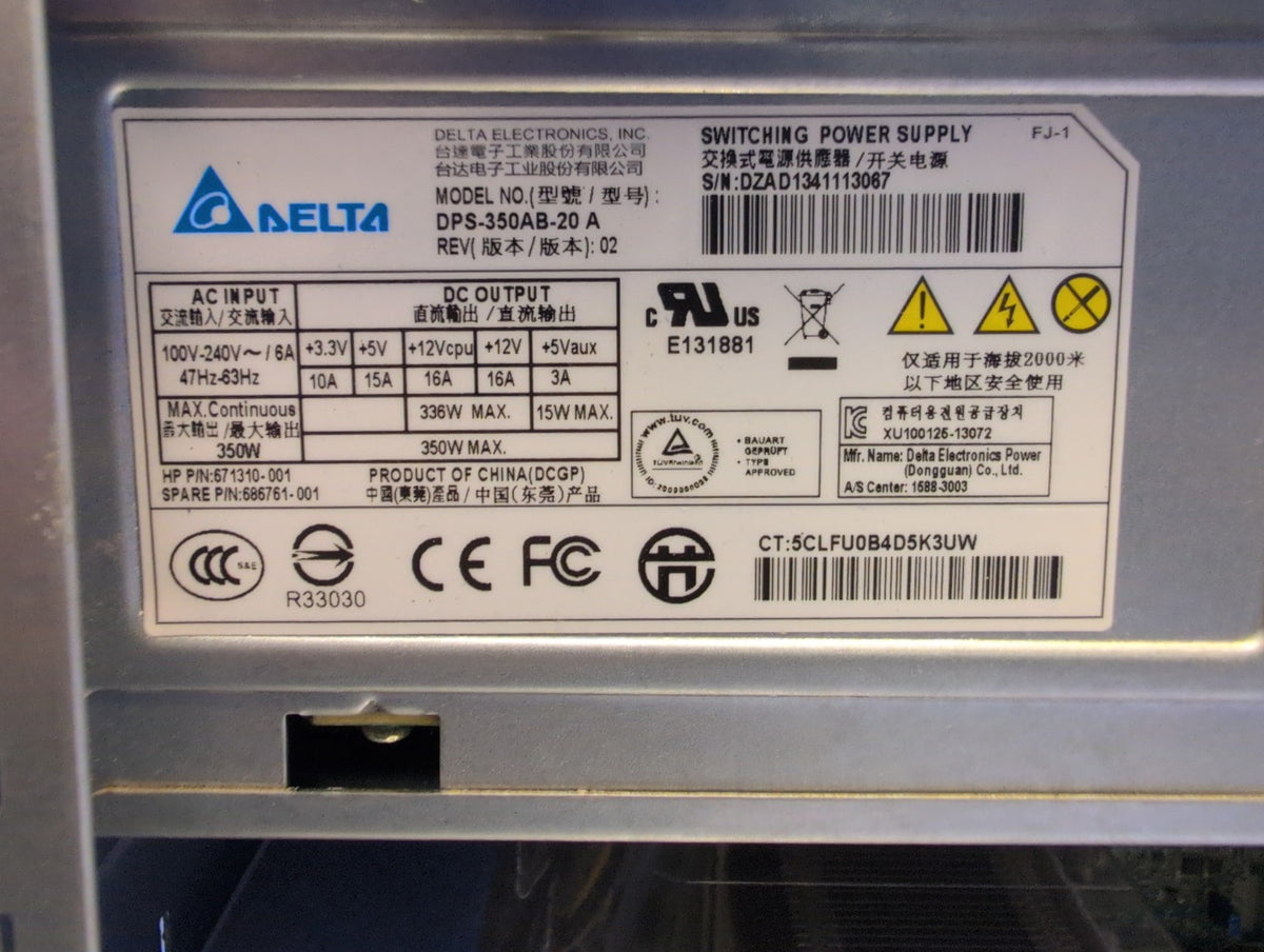 🎸 HP ProLiant ML310e Gen8 Tower Server Xeon E3-1220 V2 8GB RAM B120i (No HDD)