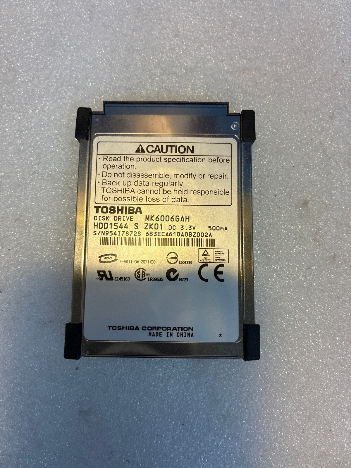 🔥 Toshiba MK6006GAH 60GB 1.8" Internal Hard Disk Drive ZIF/CE HDD