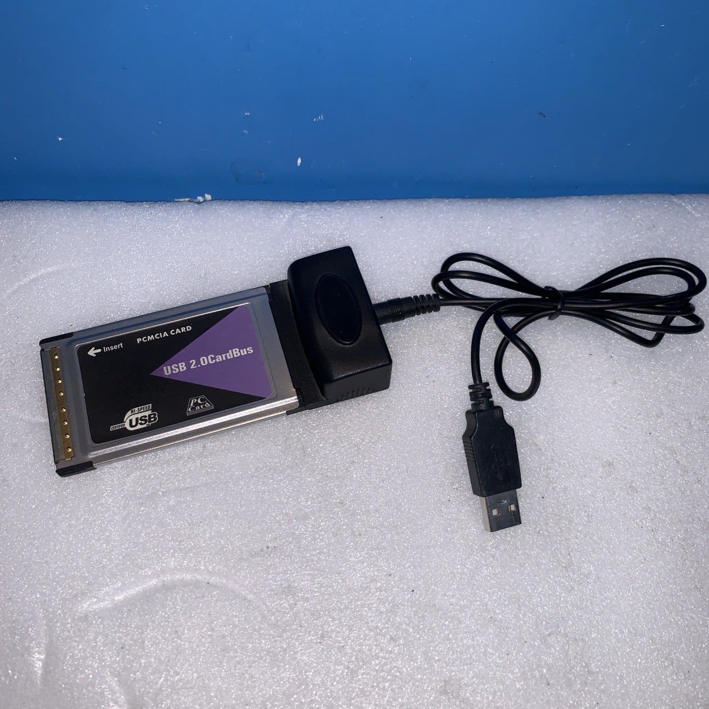 USB 2.0 PCMCIA CardBus 4-Port Adapter Laptop Expansion Card 32-bit Tested
