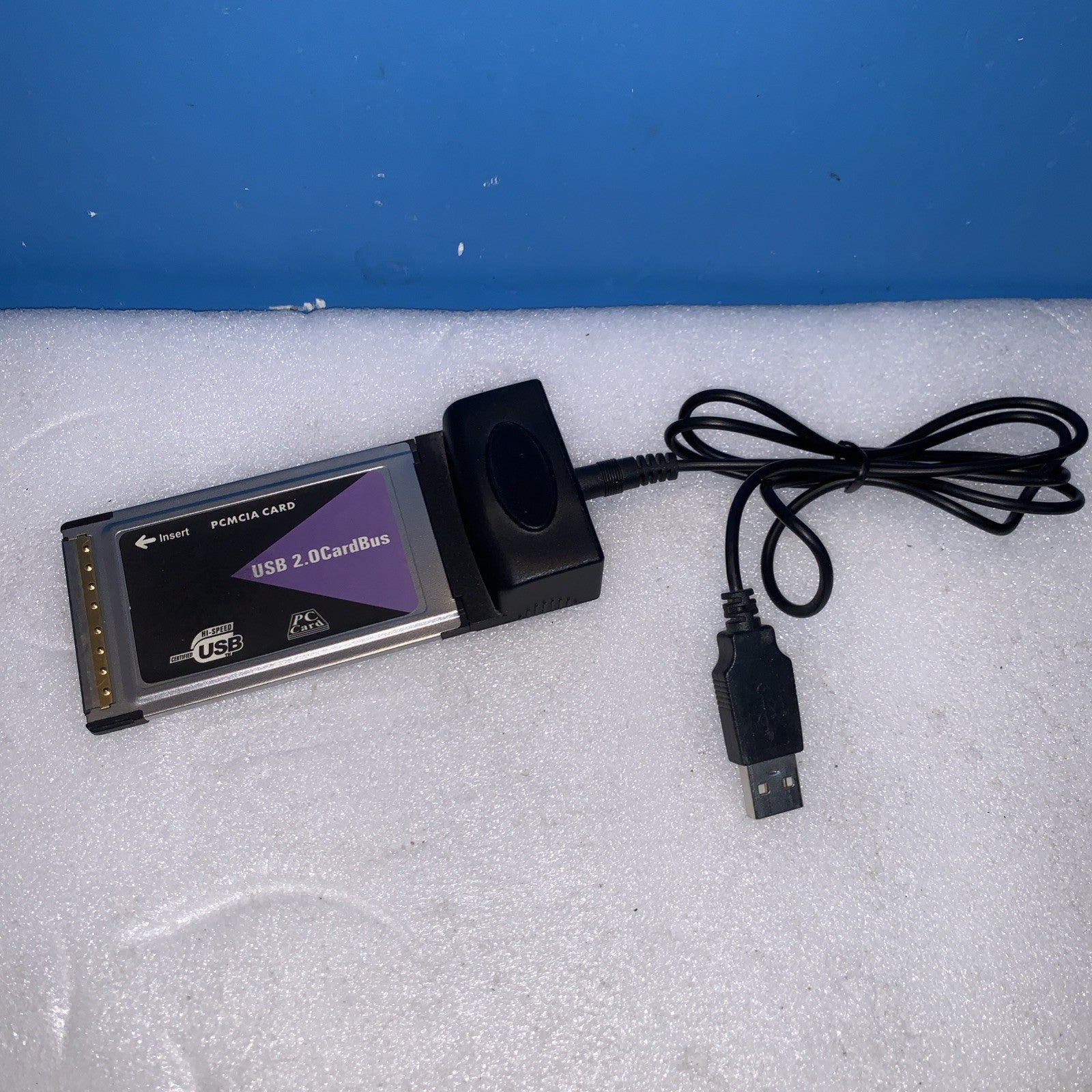 USB 2.0 PCMCIA CardBus 4-Port Adapter Laptop Expansion Card 32-bit Tested