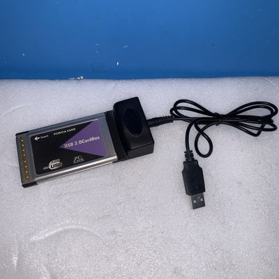 USB 2.0 PCMCIA CardBus 4-Port Adapter Laptop Expansion Card 32-bit Tested