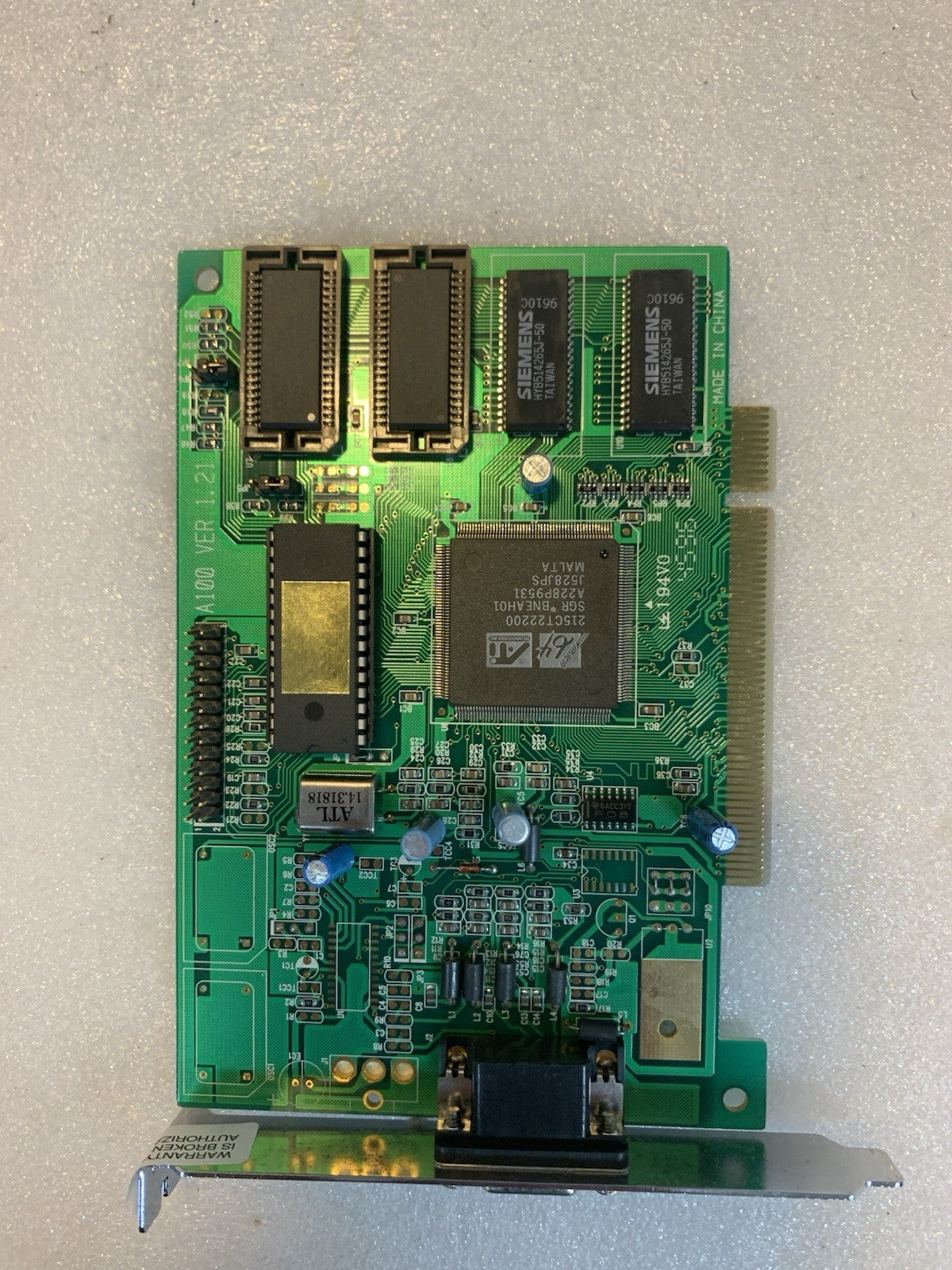 🔥 ATI Mach32 ISA Industrial Graphics Card A100 CNC Medical DB9 Rare