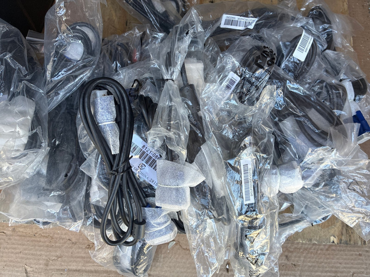 🔥 Lot of 40 New VGA or DVI Monitor Cables Black Video Cable Bulk Wholesale PC