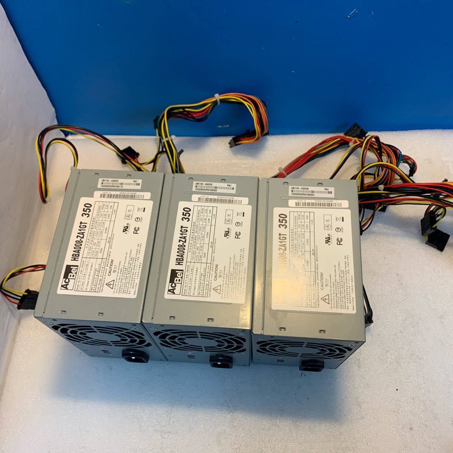 Lot of 3  AcBel HBA008-ZA1GT 350W ATX PSU 24-Pin SATA Dual 12V 13A
