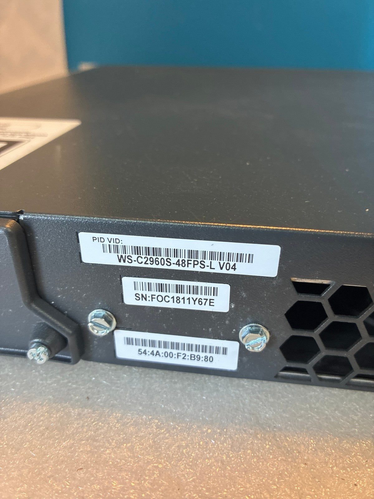 🔥 Cisco Catalyst WS-C2960S-48FPS-L 48-Port PoE+ Gigabit Managed Switch 4xSFP