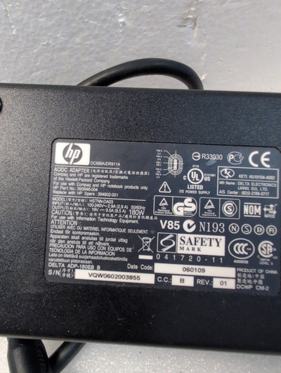 🎸 HP 180W AC Adapter HSTNN-DA03 393948-004 for Compaq HP Notebooks 19V 9.5A