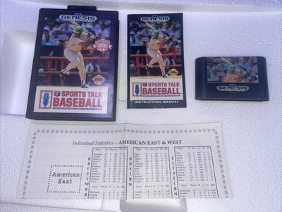 (Nice condition) Sports Talk Baseball Sega Genesis Complete with  manual