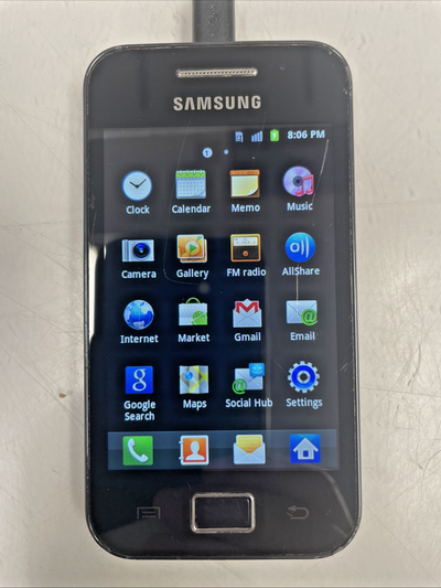 🔥 Galaxy Ace GT-S5830D 154M Smartphone Craked Screen Carrier:Telus +