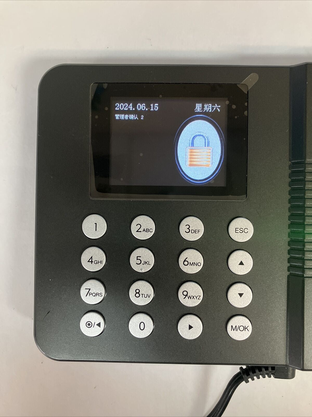 Deli model 3960 Fingerprint Attendance Machine (Chinese Language) *Tested* ~