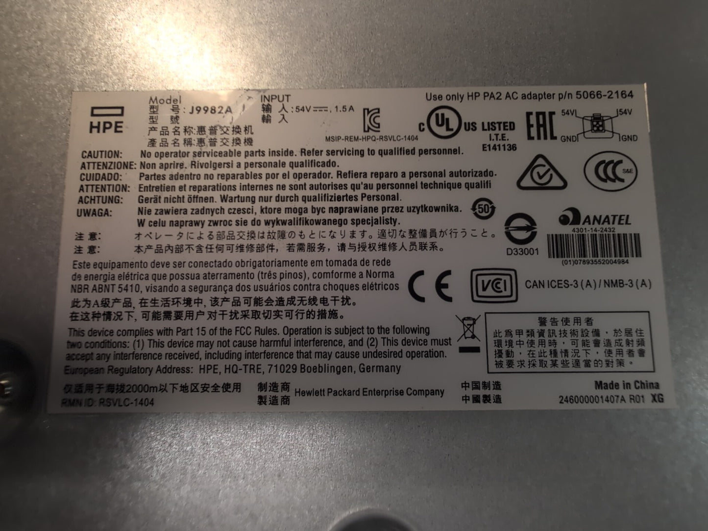 🔥 HPE OfficeConnect 1820 8x 1G 1000BASE-T PoE+  Switch J9982A With 90W PA2 AC -