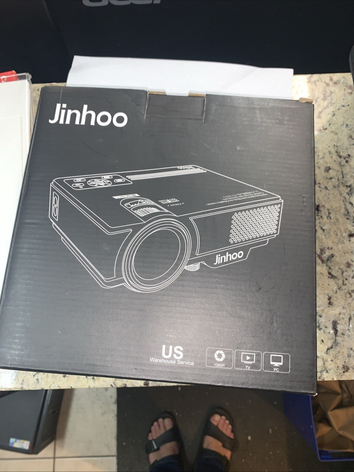 Jinhoo Mini Overhead Projector PJ0531 Model M10 Full HD 1080P  with Remote