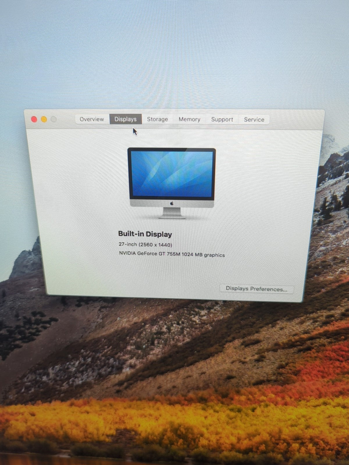  Apple A1419 iMac 27" 2013 Intel i5-4570/8GB /1.2TB HDD/10.13 (local pickup)-