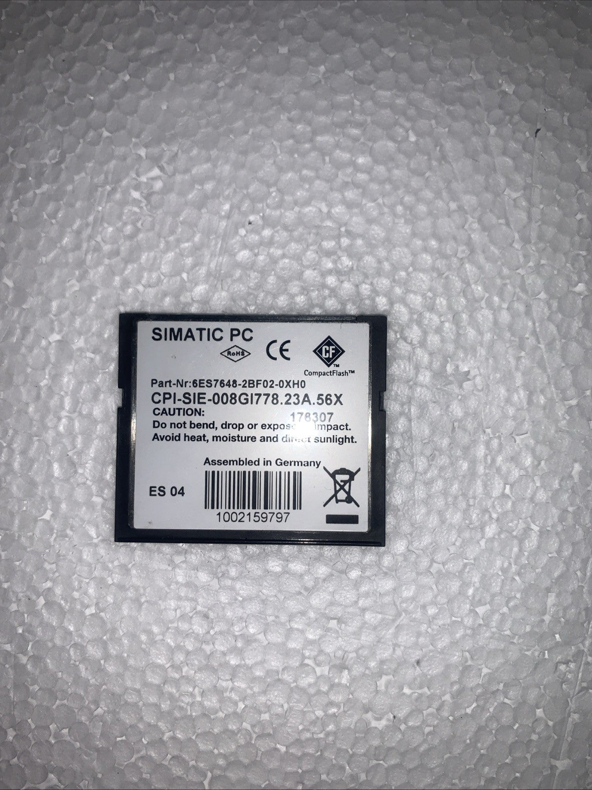 🔥 Siemens SIMATIC 8GB CF Card 6ES7648-2BF02-0XH0 Tested Working