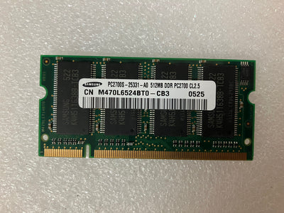 ~ SAMSUNG 512MB DDR-333 PC-2700S M470L6524BT0-CB3 LAPTOP SO-DIMM DDR1 RAM