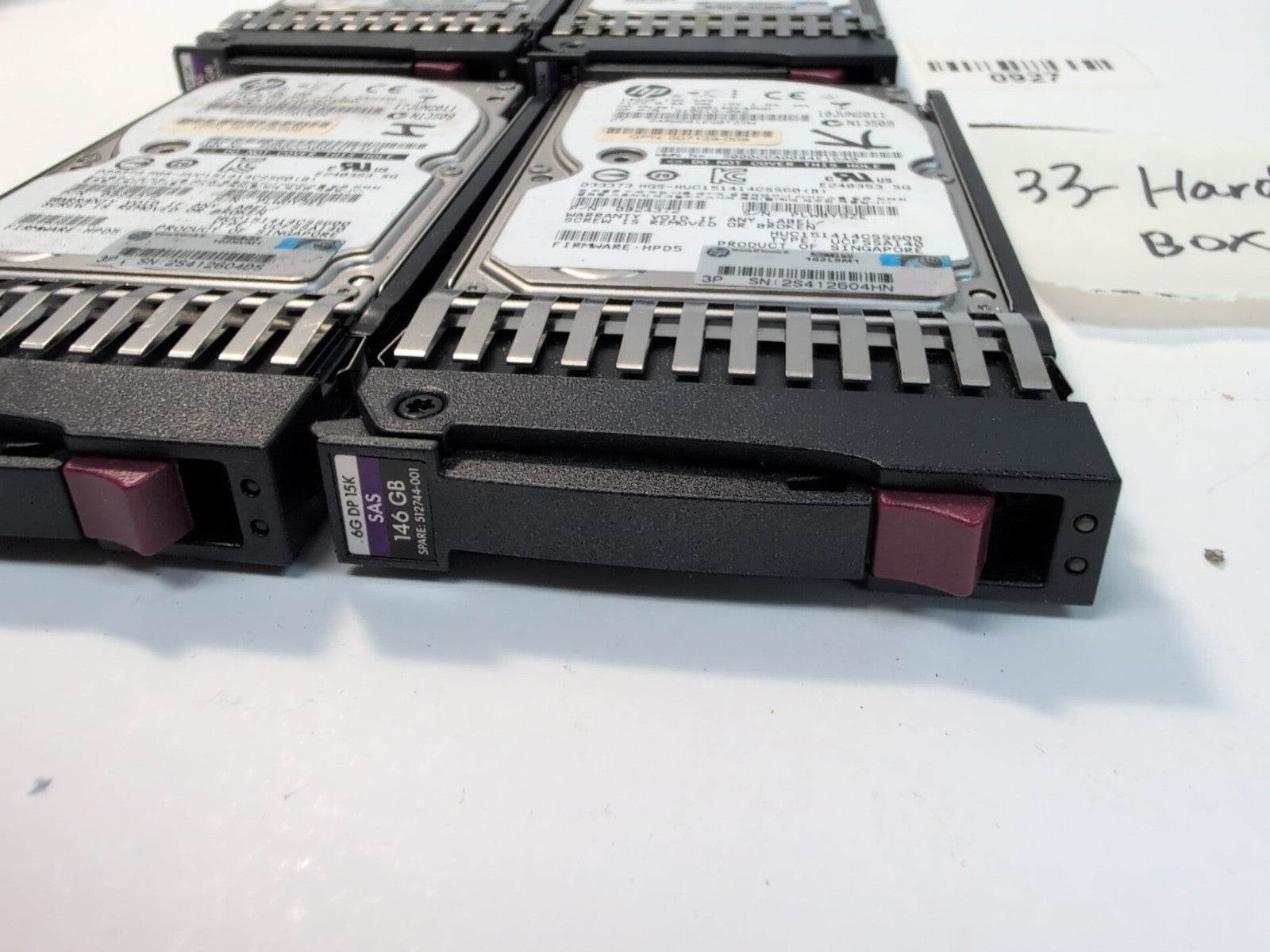 4x HP 512744-001 518216-002 0B24372 2.5" 146GB 15K RPM SAS Hard Drive -