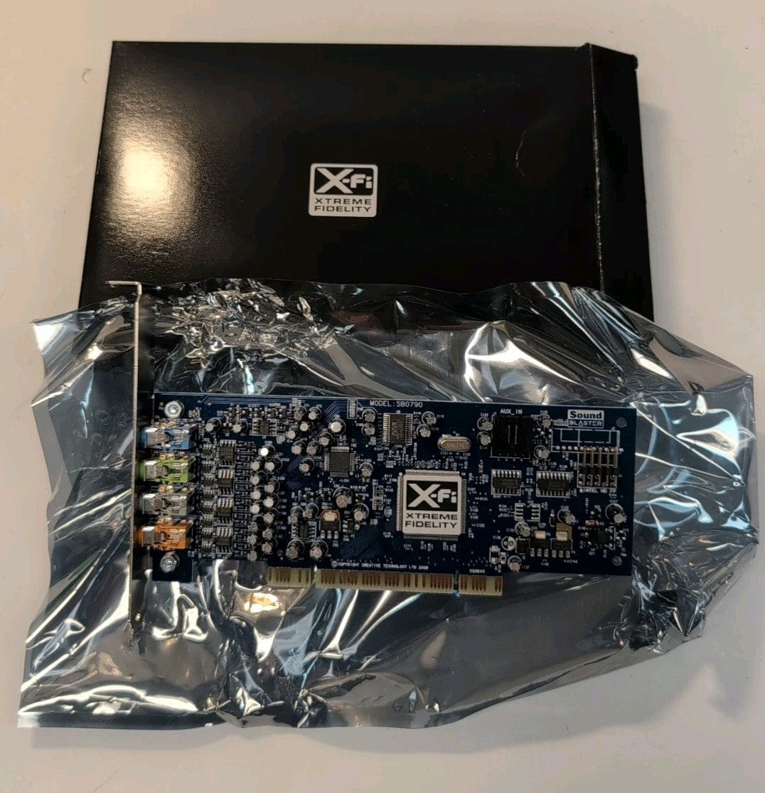 New Creative Labs Sound Blaster SB0790 X-Fi 7.1 Channel Audio PCI Sound Card -