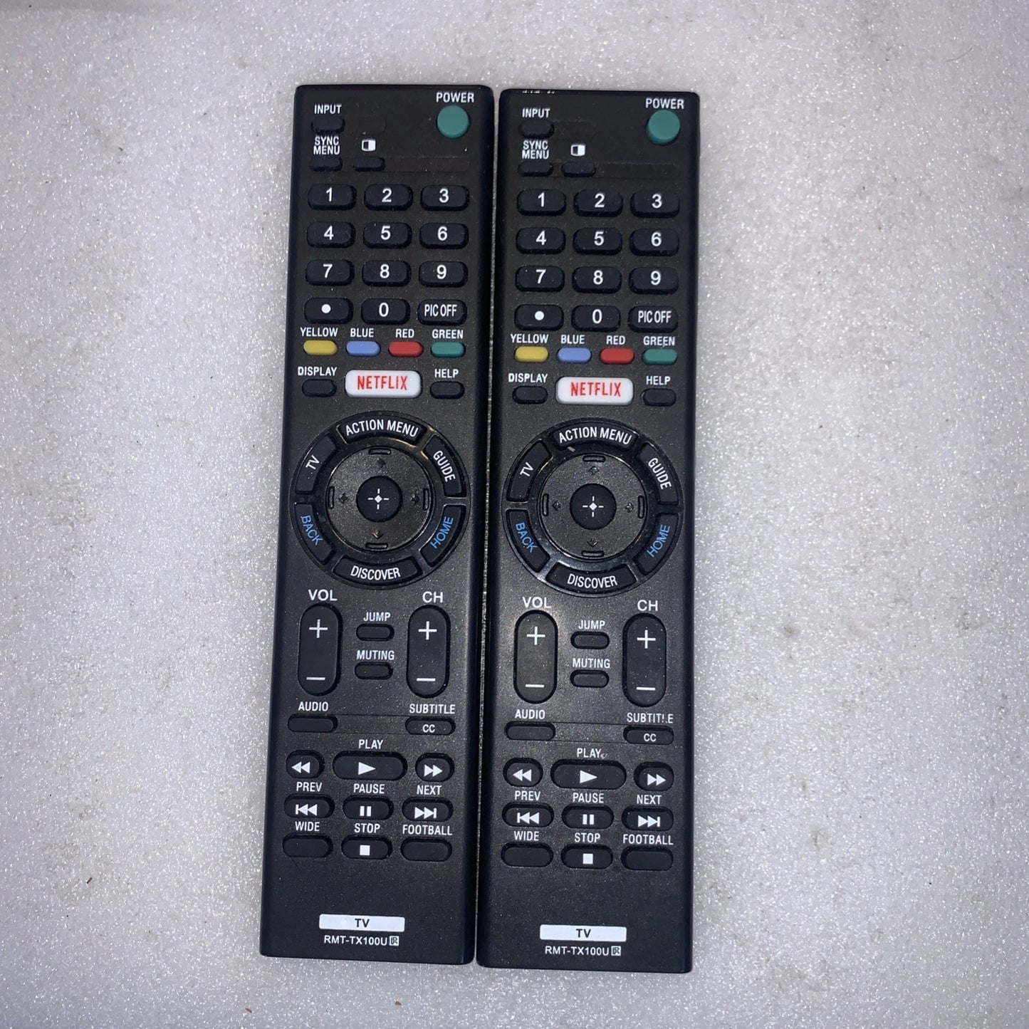 🔥 Grade A - Sony RMT-TX100U Original TV Remote Control Bravia Netflix Lot of 2