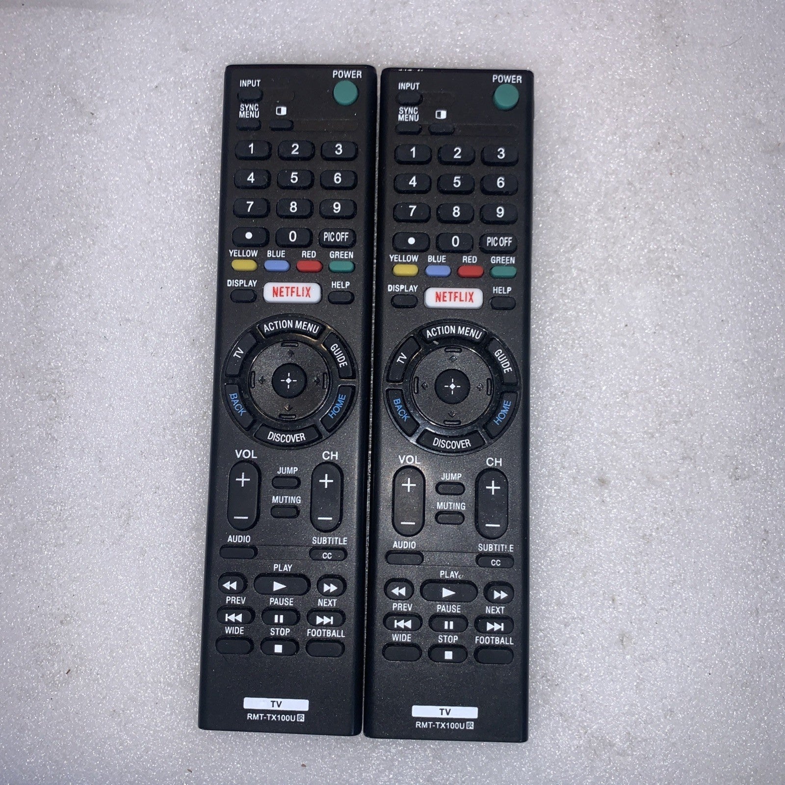 🔥 Grade A - Sony RMT-TX100U Original TV Remote Control Bravia Netflix Lot of 2