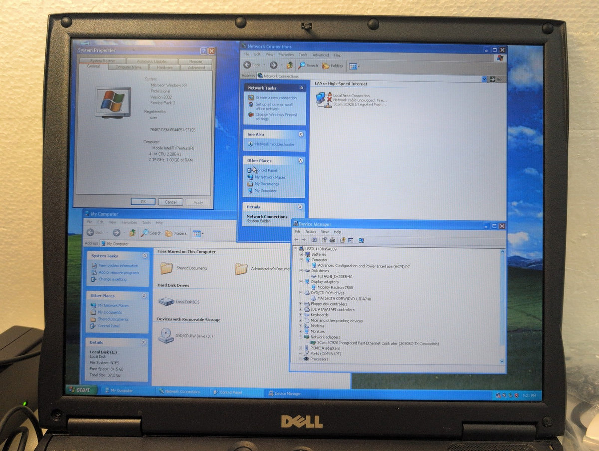 🎸 Dell Latitude C640 Laptop Pentium 4-M 2.2GHz 1GB RAM 40GB HDD (NO OS, READ)